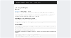 Desktop Screenshot of caffeinatedcode.com